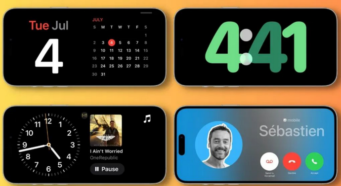 周至苹果手机维修分享iOS17横屏充电待机显示有什么好处 