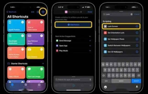 周至苹果14锁屏维修店分享iPhone14升级iOS16.4后如何创建锁屏快捷方式 